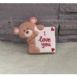 Kézműves mézeskalács maci táblával