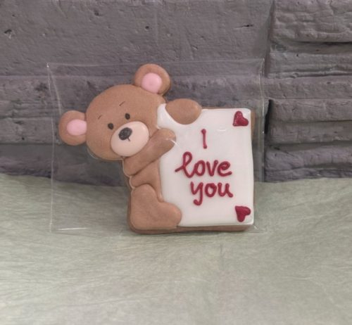 Kézműves mézeskalács maci táblával