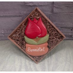 Kézműves mézeskalács tulipán kaspóban