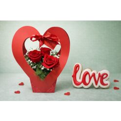   Romantika "LOVE" Kézműves Mézeskalács Felirattal