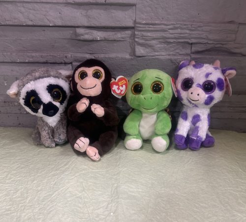 Plüss állat (Lemúr, Majom, Teknős, Tehén)