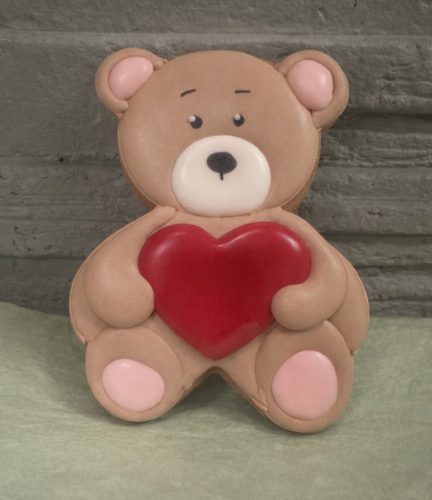 Kézműves mézeskalács maci szívvel