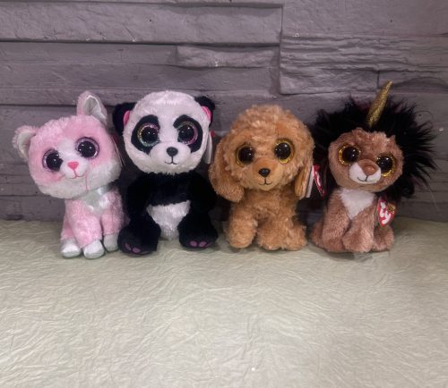 Plüss állat (Cica, Panda, Kutya, Oroszlán)