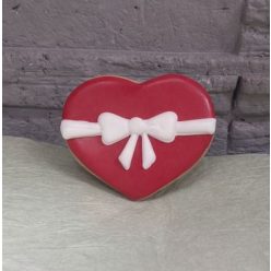 Kézműves mézeskalács szív masnival