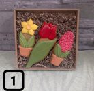 Kicsi virágos kézműves mézeskalács szett