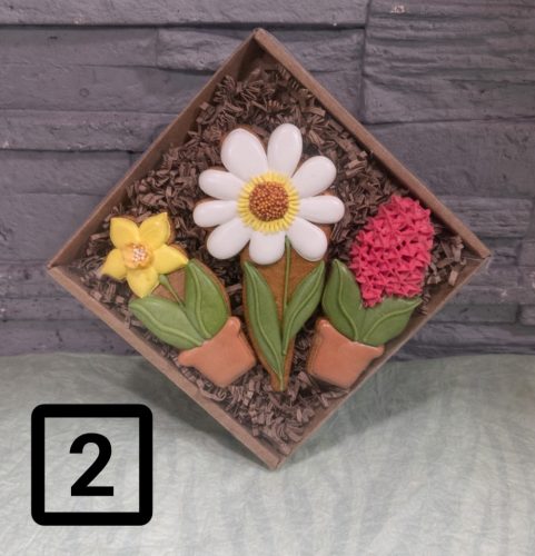 Kicsi virágos kézműves mézeskalács szett