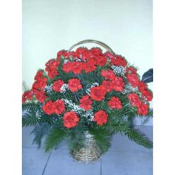 szegfű kosár 30 szálból